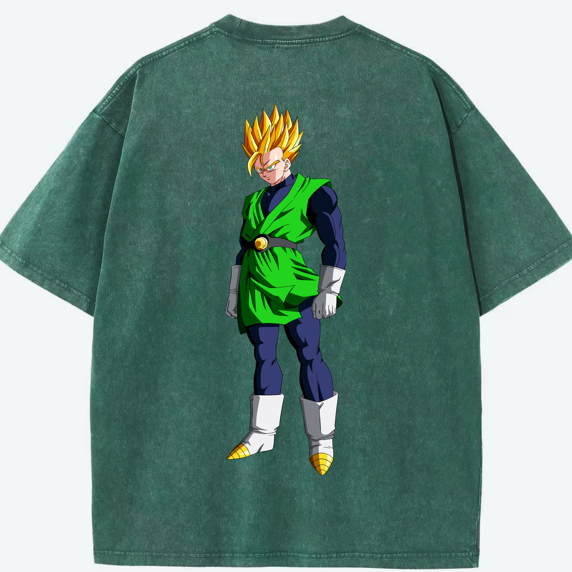 （画像用） ドラゴンボール 孫 悟飯（そんごはん）DRAGON BALL Son Gohan 綿100% ヴィンテージ風 半袖Tシャツ（背面プリント）